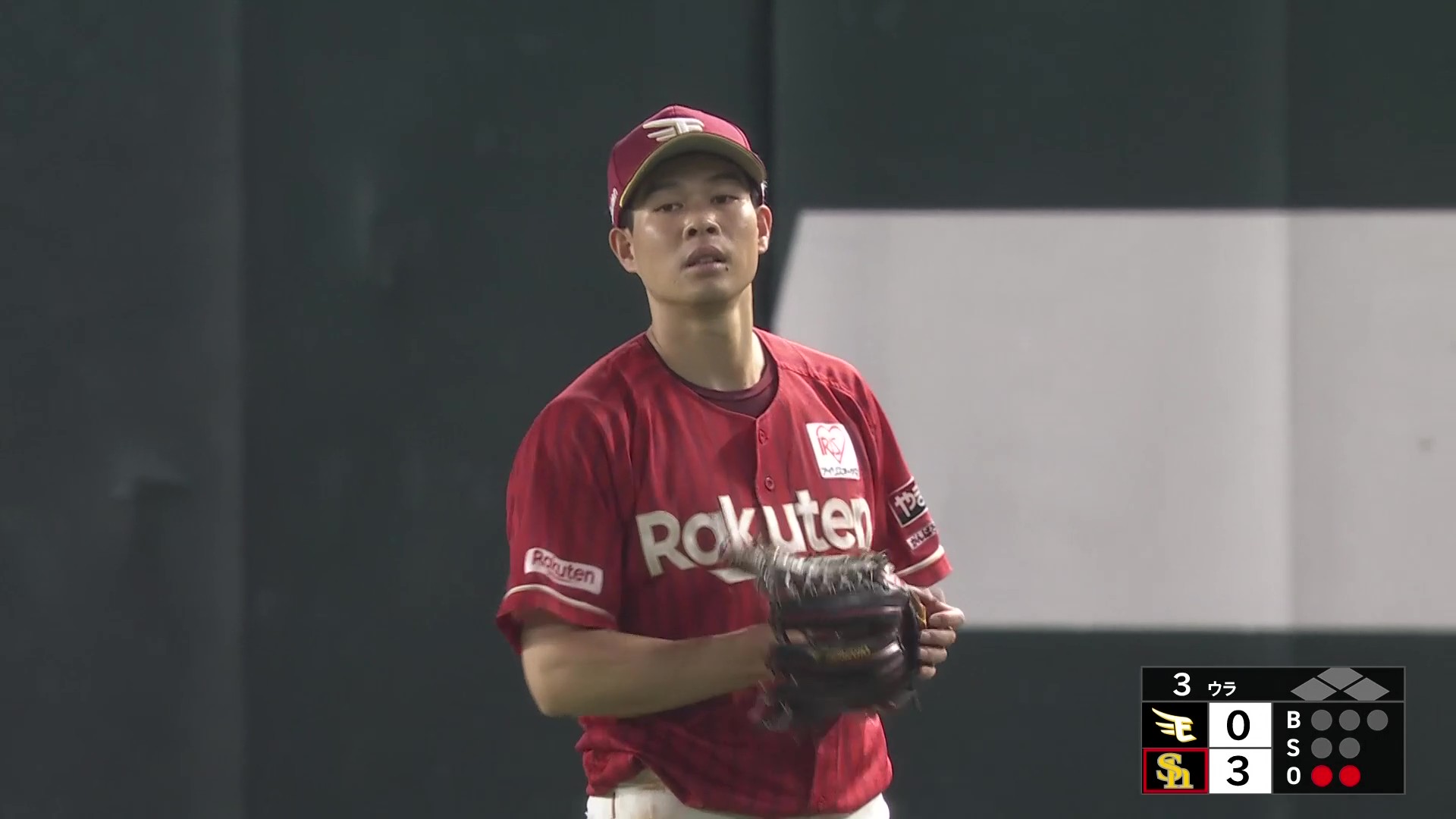 【3回裏】イーグルス・中島大輔 ライナー性の打球を見事にスライディングキャッチ!! 2026年7月12日 福岡ソフトバンクホークス 対 東北楽天ゴールデンイーグルス