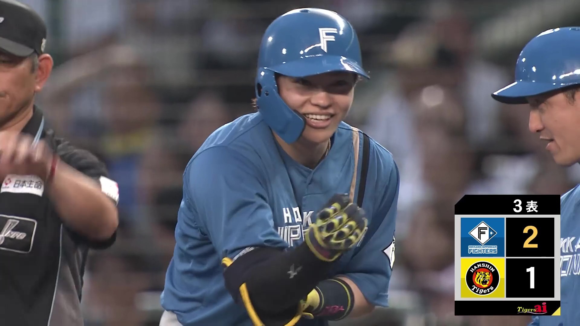 【3回表】逆転に成功!! ファイターズ・田宮裕涼 ライト前への2点タイムリーヒット!! 2026年5月28日 阪神タイガース 対 北海道日本ハムファイターズ