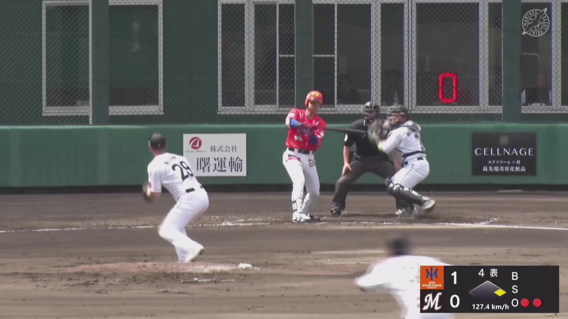 【ファーム】マリーンズ・松川虎生 正確な送球で盗塁を阻止する!! 2026年4月16日 千葉ロッテマリーンズ 対 オイシックス新潟アルビレックスBC