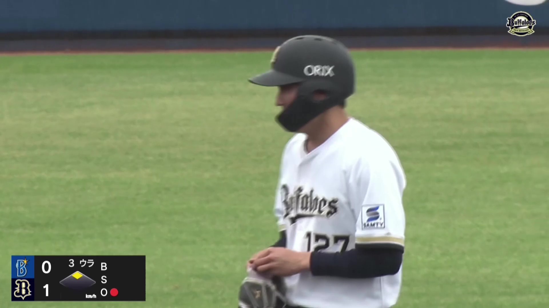 【ファーム】鮮やかな一打!! バファローズ・元謙太 右中間へのタイムリー2ベースで先制!! 2026年4月1日 オリックス・バファローズ 対 横浜DeNAベイスターズ