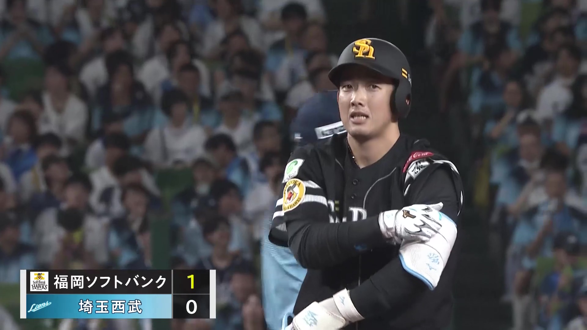 【4回表】均衡を破る一打!! ホークス・山本祐大 レフトへ先制のタイムリー2べースヒットを放つ!! 2026年8月7日 埼玉西武ライオンズ 対 福岡ソフトバンクホークス