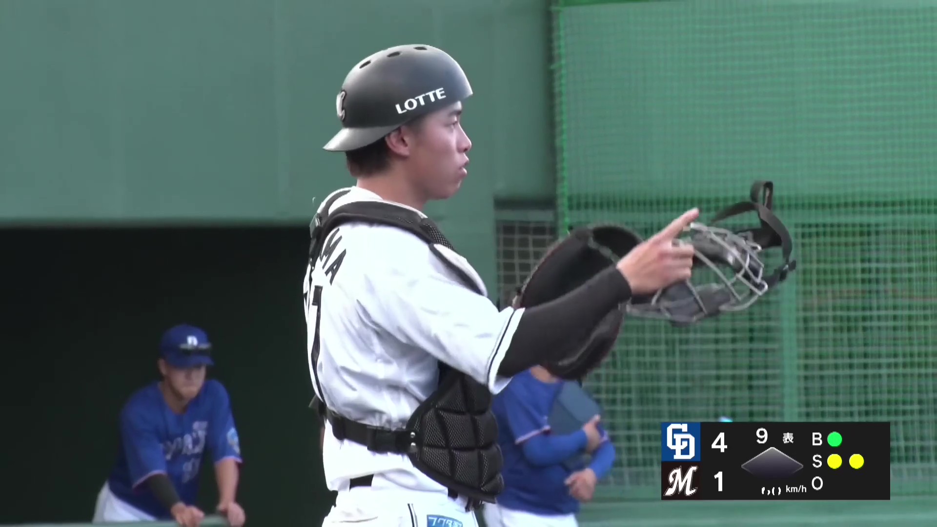 【みやざきPL】今季盗塁阻止率5割超えは伊達じゃない!! マリーンズ・富山紘之進が二塁盗塁阻止!! 2026年10月12日 千葉ロッテマリーンズ 対 中日ドラゴンズ