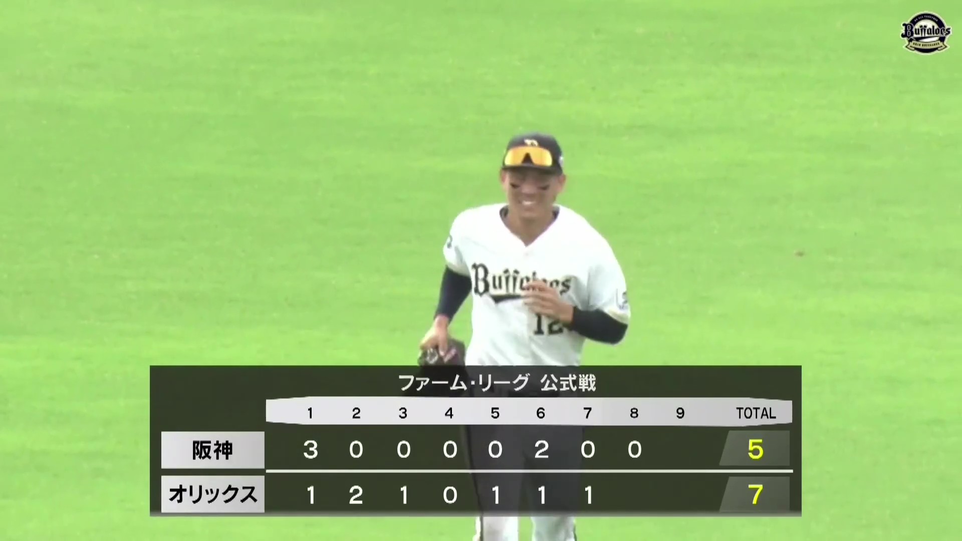 【ファーム】ピンチを救うプレー!! バファローズ・元謙太 頭上を越えそうな打球をランニングキャッチ!! 2026年7月11日 オリックス・バファローズ 対 阪神タイガース