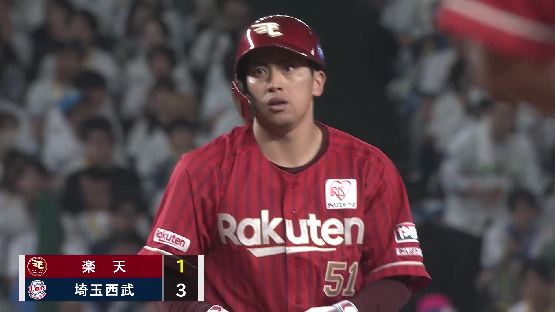 【8回表】反撃の一打!! イーグルス・小郷裕哉 逆方向へ打ち返すタイムリー2ベースを放つ!! 2026年5月8日 埼玉西武ライオンズ 対 東北楽天ゴールデンイーグルス