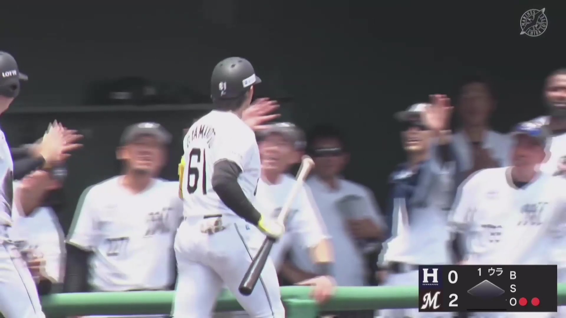 【ファーム】マリーンズ・山本大斗 低めの変化球を見事に捉えた先制の2ランホームラン!! 2026年7月10日 千葉ロッテマリーンズ 対 ハヤテベンチャーズ静岡