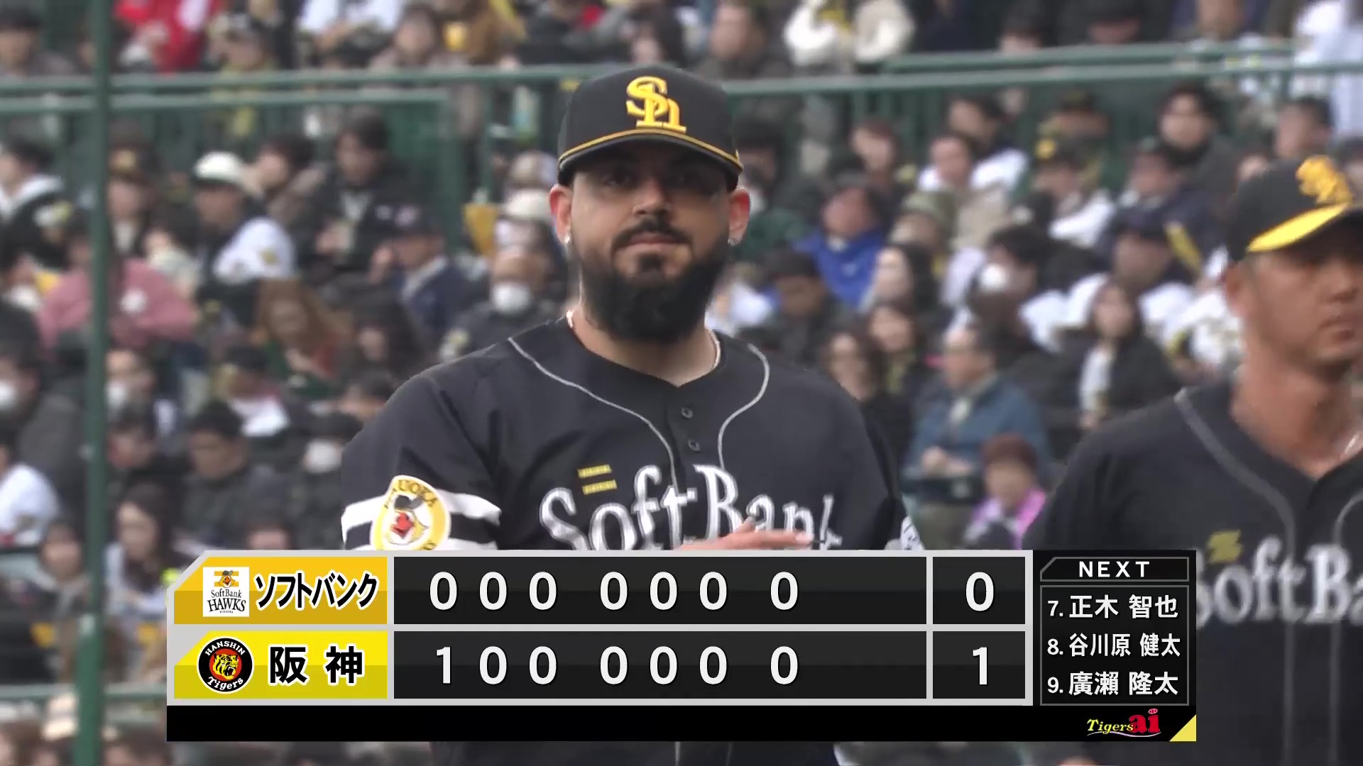 【7回裏】抜群の安定感!! ホークス・オスナ テンポよく3者凡退に抑えるナイスピッチング!! 2026年3月7日 阪神タイガース 対 福岡ソフトバンクホークス