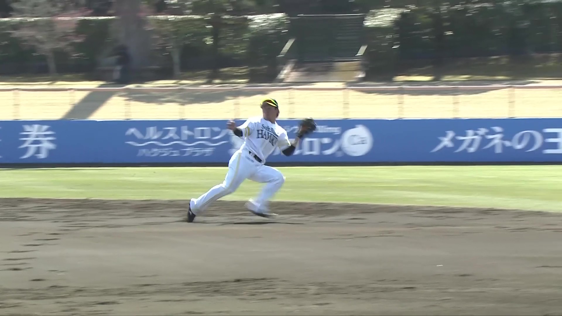 【春季キャンプ】ホークス・野村勇 セカンドの守備で球際の強さを見せる!! 2026年2月20日 福岡ソフトバンクホークス