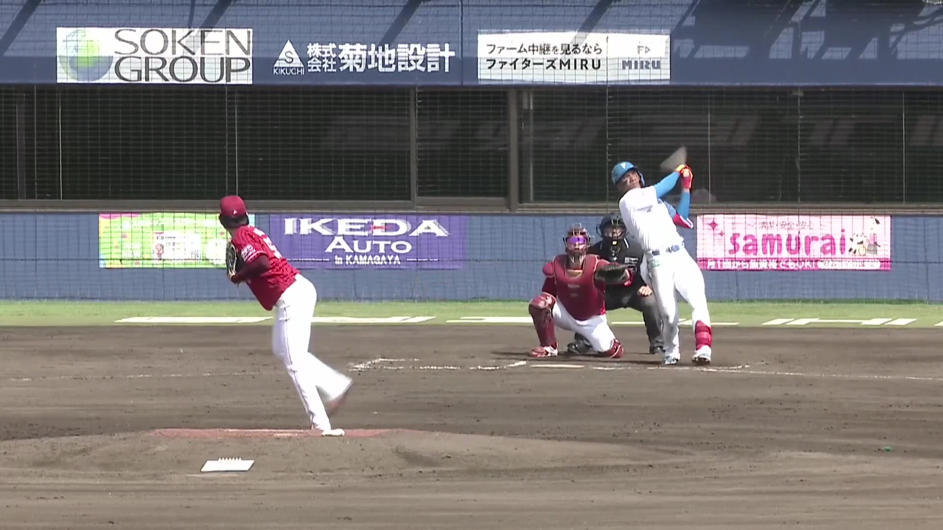 【ファーム】完璧な当たり!! ファイターズ・エドポロケイン 特大のソロホームランで勝ち越し!! 2026年5月14日 北海道日本ハムファイターズ 対 東北楽天ゴールデンイーグルス