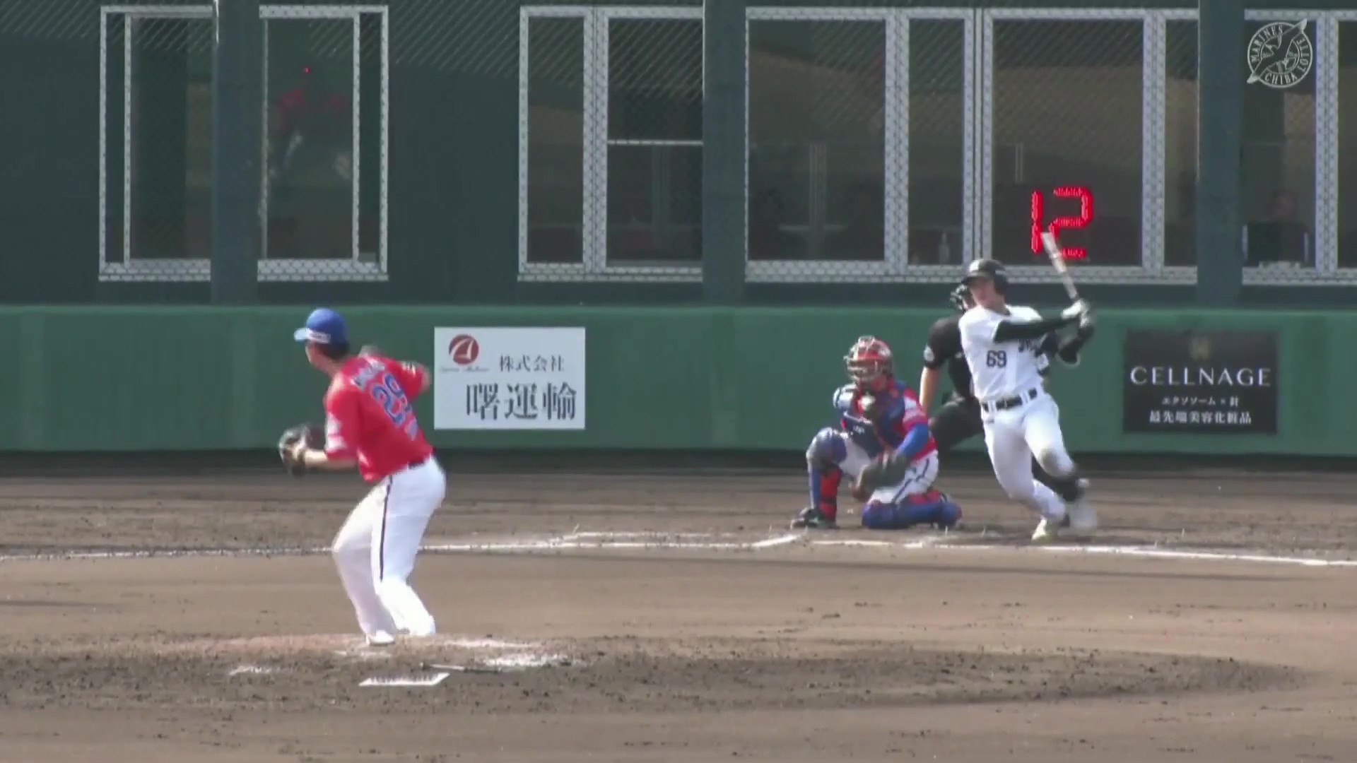 【ファーム】見事な一打!! マリーンズ・岡村了樹 一二塁間をしぶとく破るタイムリーヒット!! 2026年3月29日 千葉ロッテマリーンズ 対 オイシックス新潟アルビレックスBC