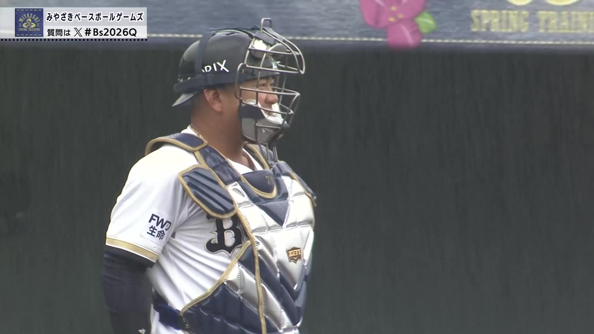 【MBG(ノーゲーム)】バファローズ・森友哉 正確な送球で盗塁を阻止!! 2026年2月26日 オリックス・バファローズ 対 埼玉西武ライオンズ