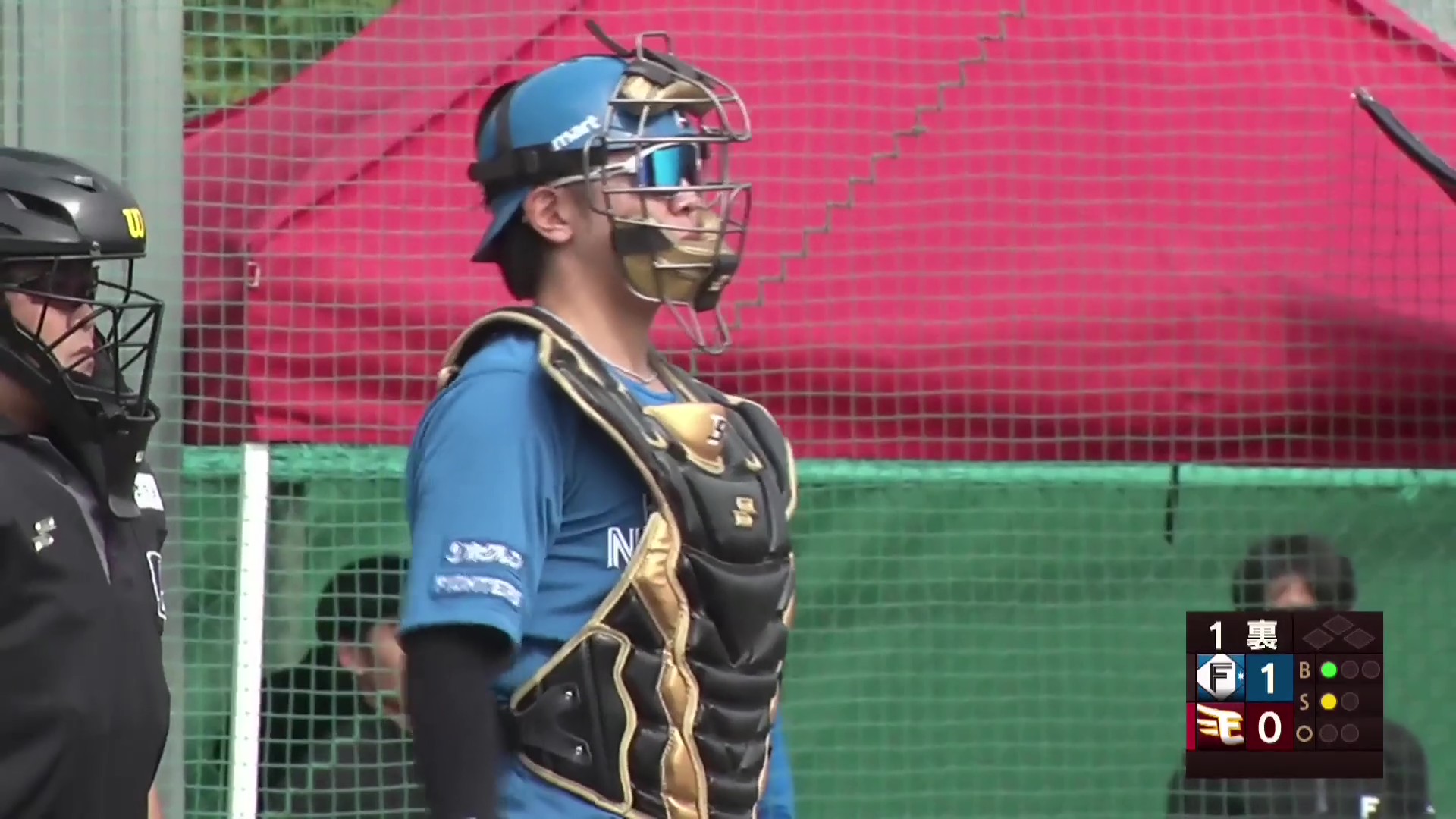 【ファーム】ファイターズ・清水優心 二塁へ矢のような送球で盗塁阻止!! 2026年9月18日 東北楽天ゴールデンイーグルス 対 北海道日本ハムファイターズ