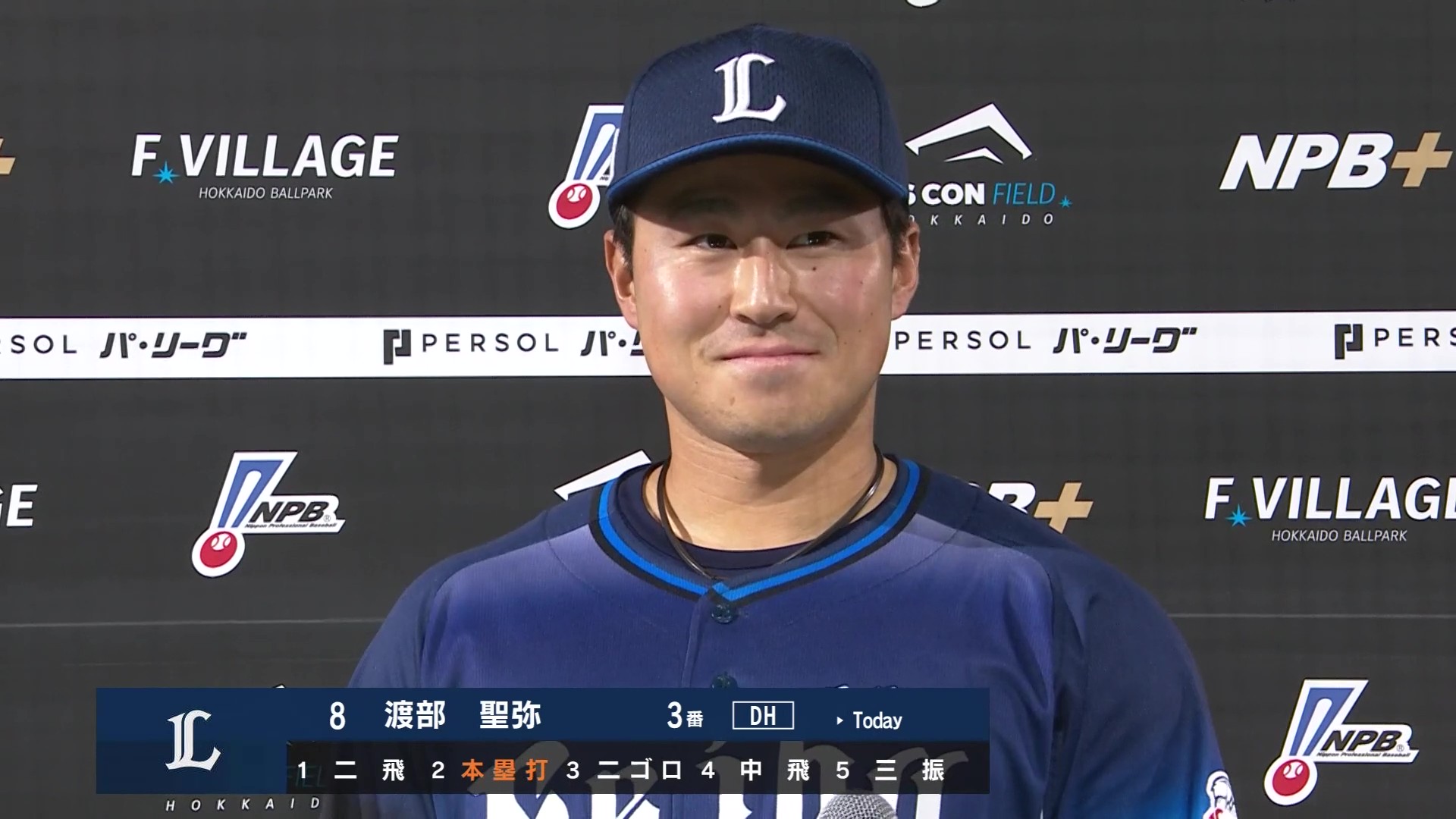 ライオンズ・渡部聖弥選手ヒーローインタビュー 4月19日 北海道日本ハムファイターズ 対 埼玉西武ライオンズ