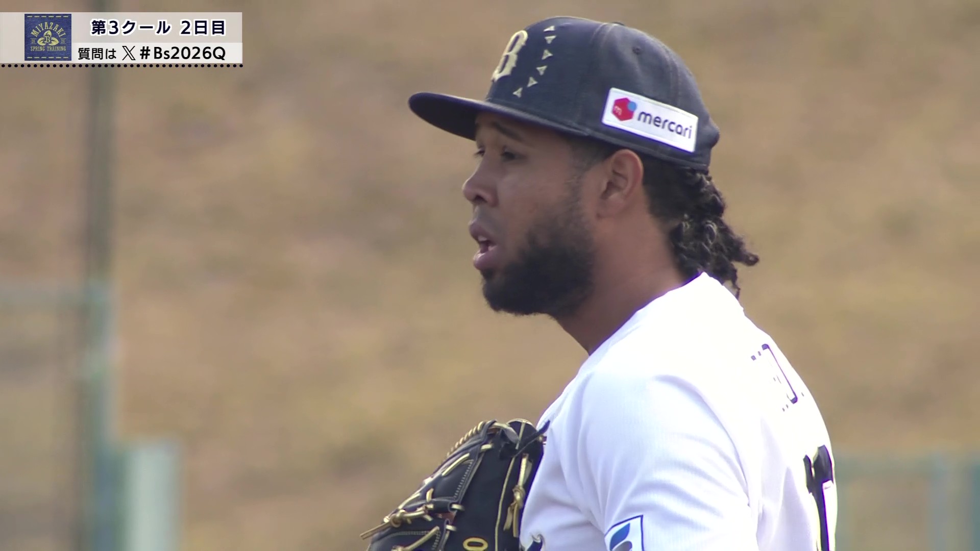 【春季キャンプ】バファローズ・エスピノーザがLIVEBPで頓宮裕真から空振りを奪う!! 2026年2月11日 オリックス・バファローズ