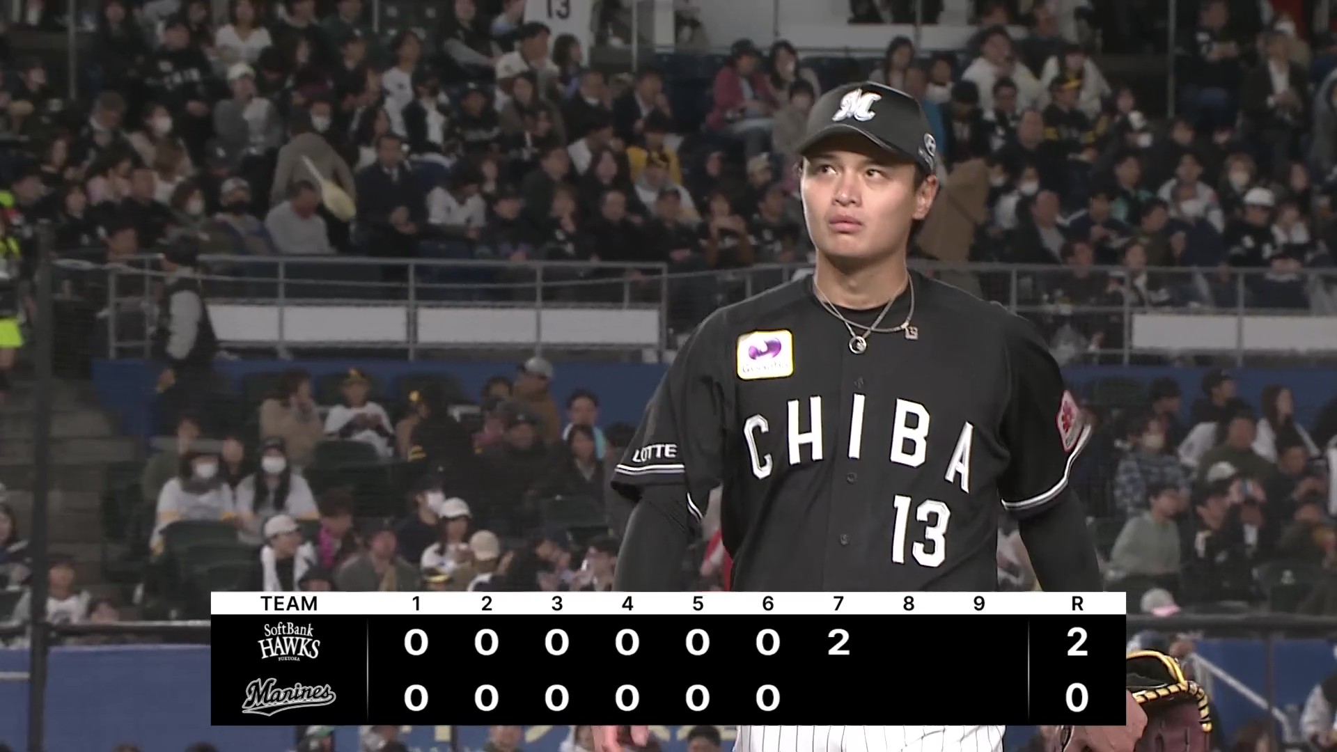【7回表】気迫溢れる投球!! マリーンズ・毛利海大 7回を投げ2失点の好投!! 2026年4月3日 千葉ロッテマリーンズ 対 福岡ソフトバンクホークス