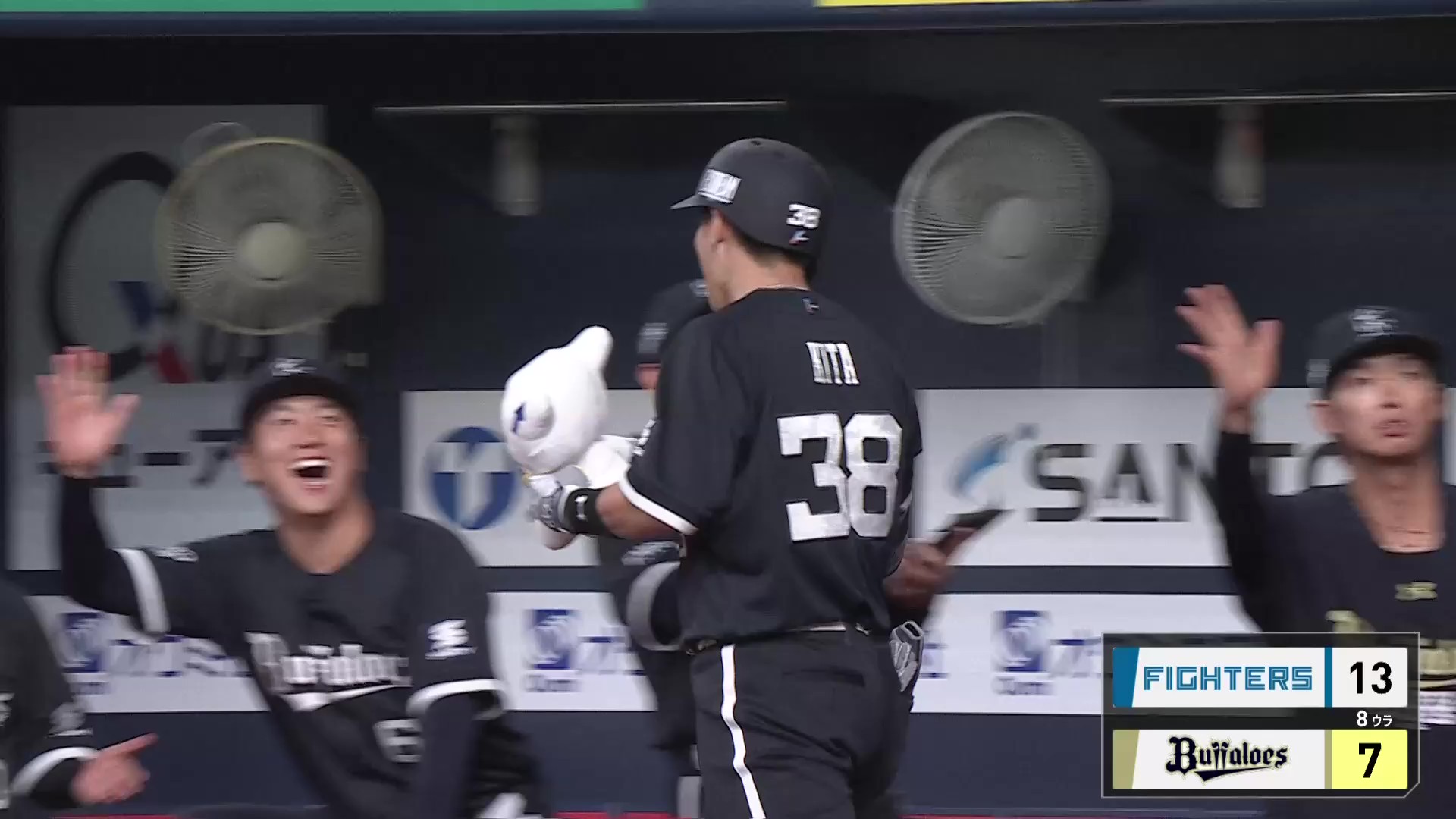【8回裏】今日2本目!! バファローズ・来田涼斗 ライトスタンドへの3ランホームランを放つ!! 2026年8月16日 オリックス・バファローズ 対 北海道日本ハムファイターズ