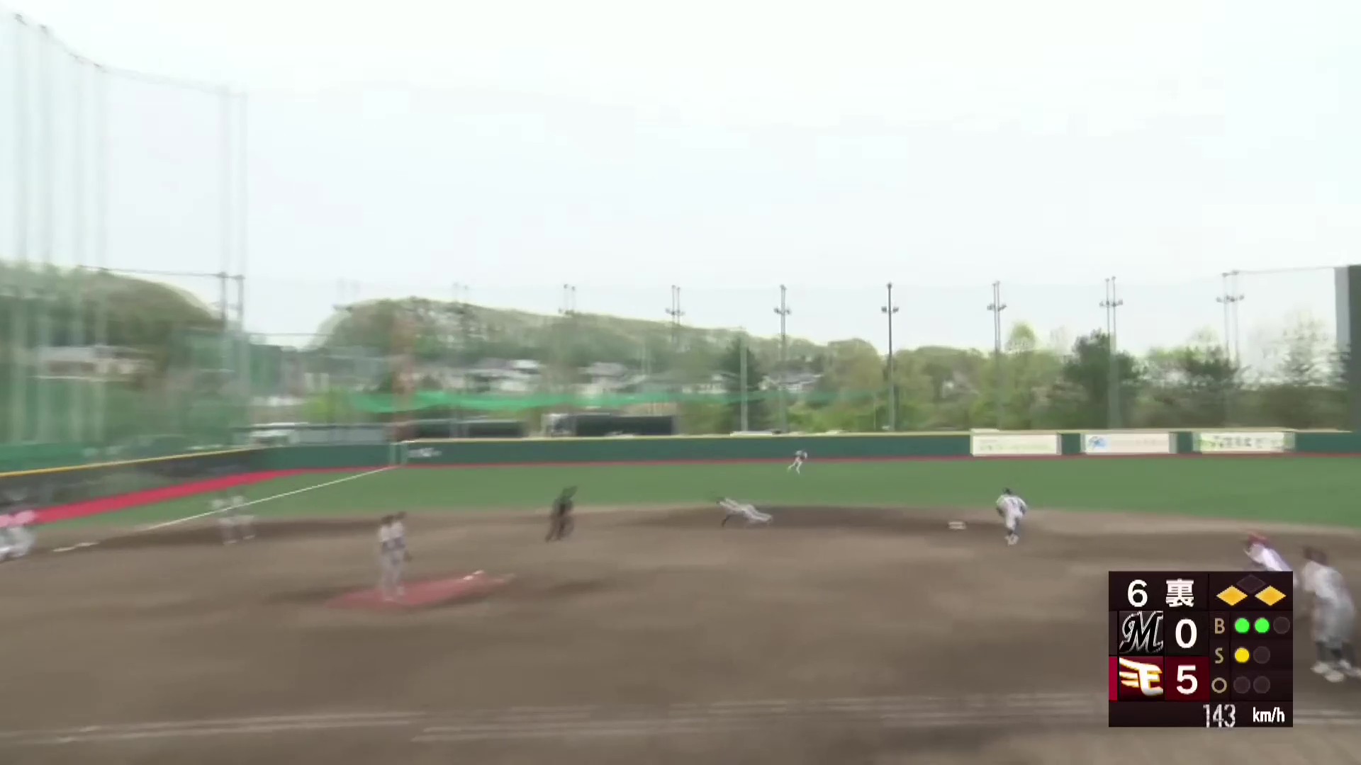 【ファーム】魅せた横っ跳び!! マリーンズ・石垣勝海が追加点阻止するダイビングキャッチ!! 2026年4月23日 東北楽天ゴールデンイーグルス 対 千葉ロッテマリーンズ