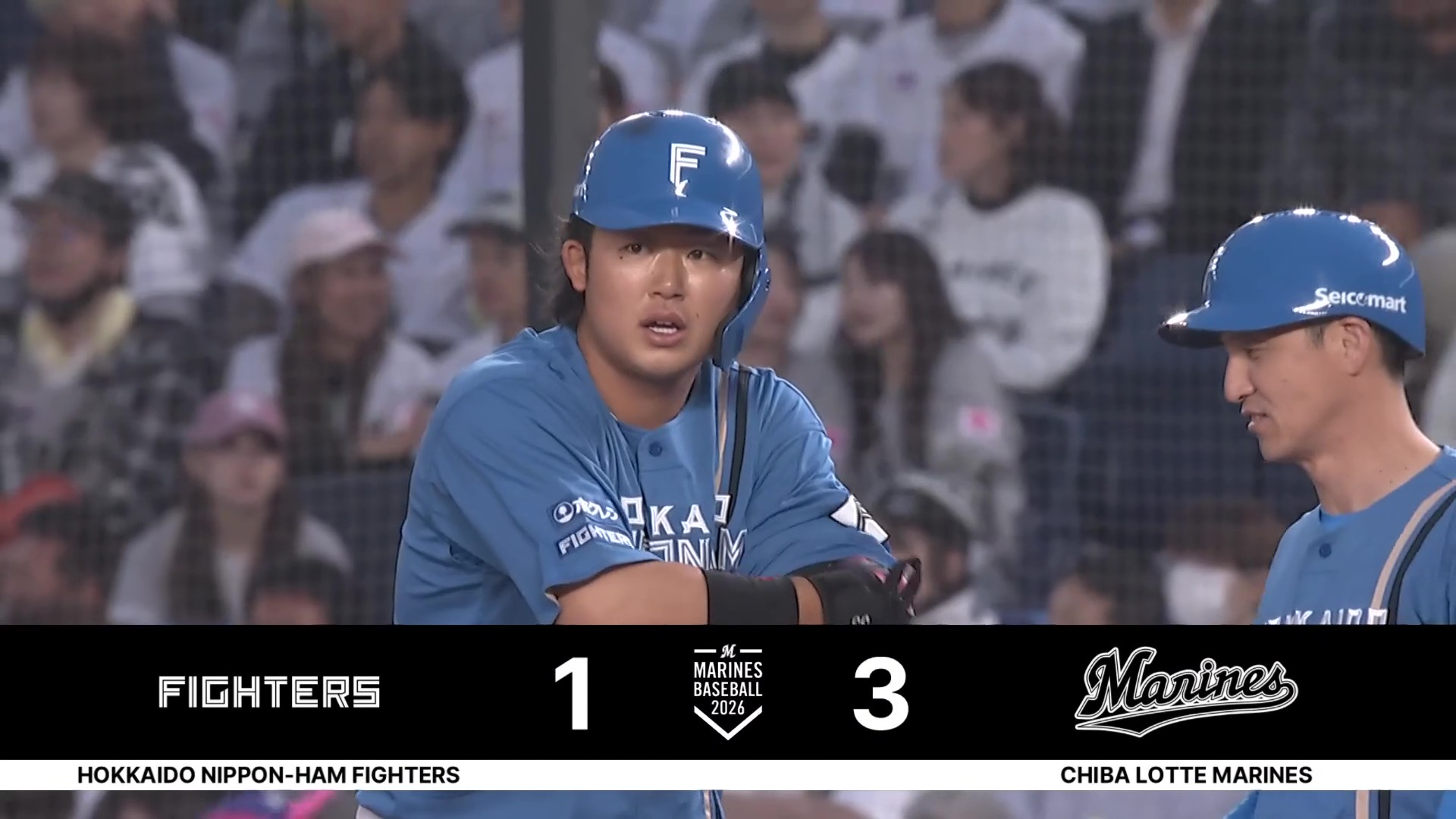 【2回表】すぐさま1点を返す!! ファイターズ・進藤勇也 ライトへのタイムリーヒット!! 2026年5月14日 千葉ロッテマリーンズ 対 北海道日本ハムファイターズ
