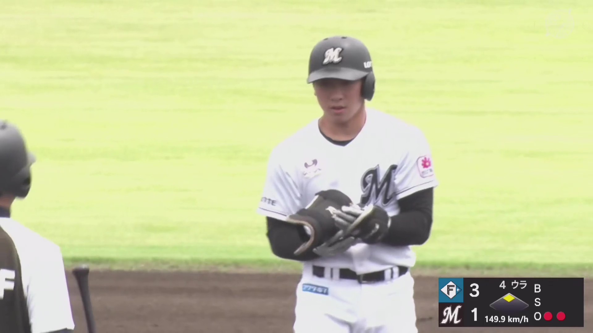 【ファーム】下位打線の連続長打で反撃!! マリーンズ・岡村了樹のタイムリー2ベースヒット!! 2026年8月11日 千葉ロッテマリーンズ 対 北海道日本ハムファイターズ