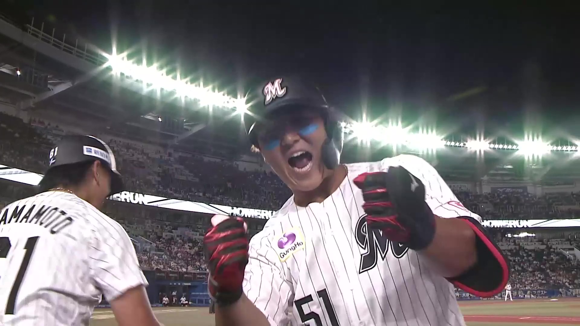 【8回裏】2桁ホームラン到達!! マリーンズ・山口航輝 勝ち越しの第10号2ラン!! 2026年6月21日 千葉ロッテマリーンズ 対 東北楽天ゴールデンイーグルス
