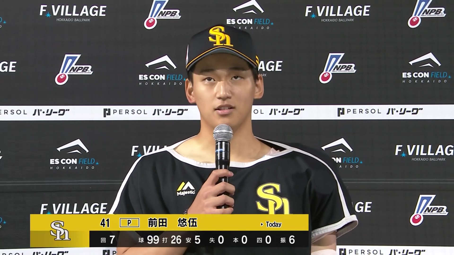 ホークス・前田悠伍投手ヒーローインタビュー 6月21日 北海道日本ハムファイターズ 対 福岡ソフトバンクホークス