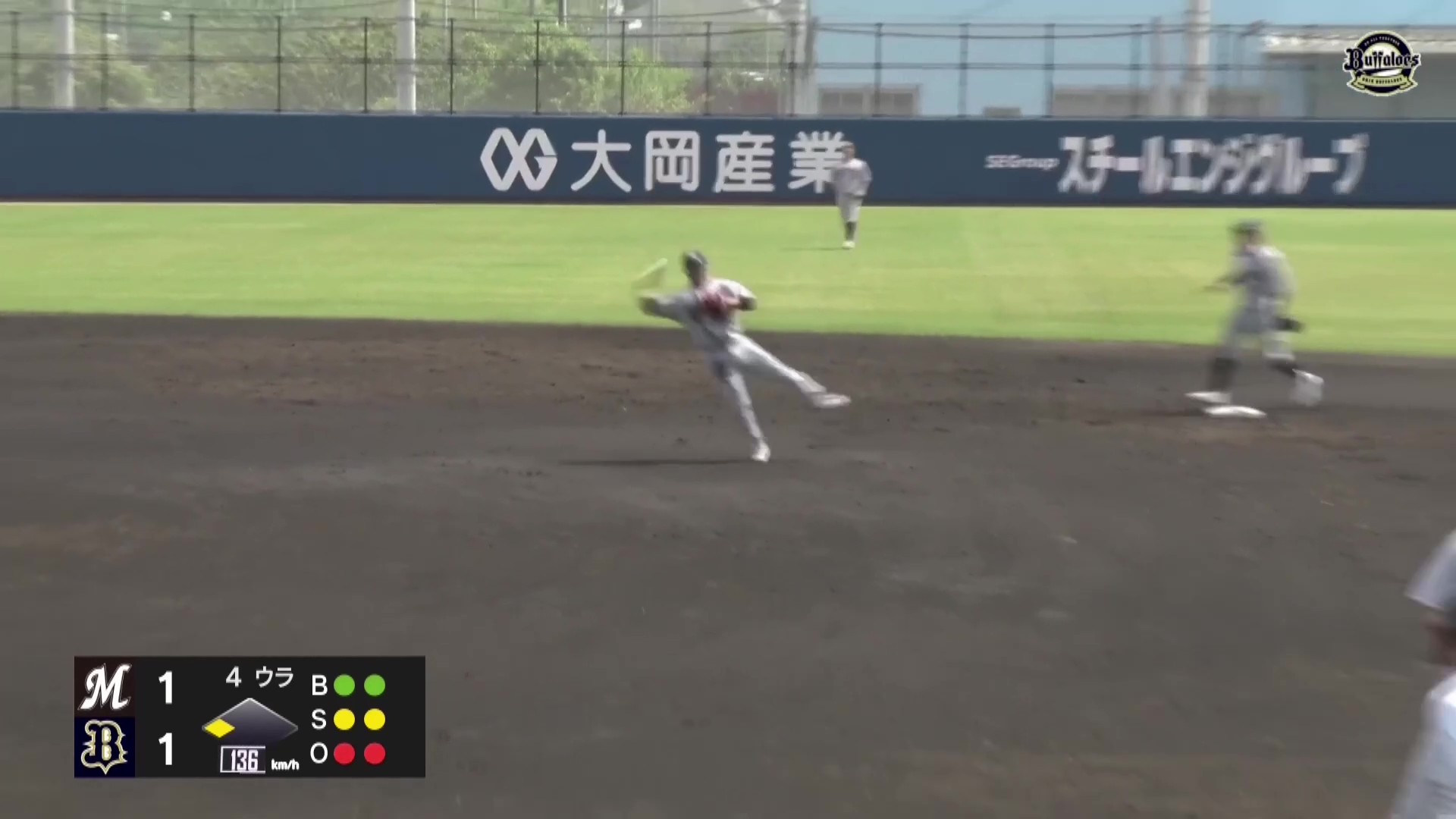 【ファーム】マリーンズ・山崎剛 移籍後初めて守備に就き、軽快な動きを見せる!! 2026年5月2日 オリックス・バファローズ 対 千葉ロッテマリーンズ