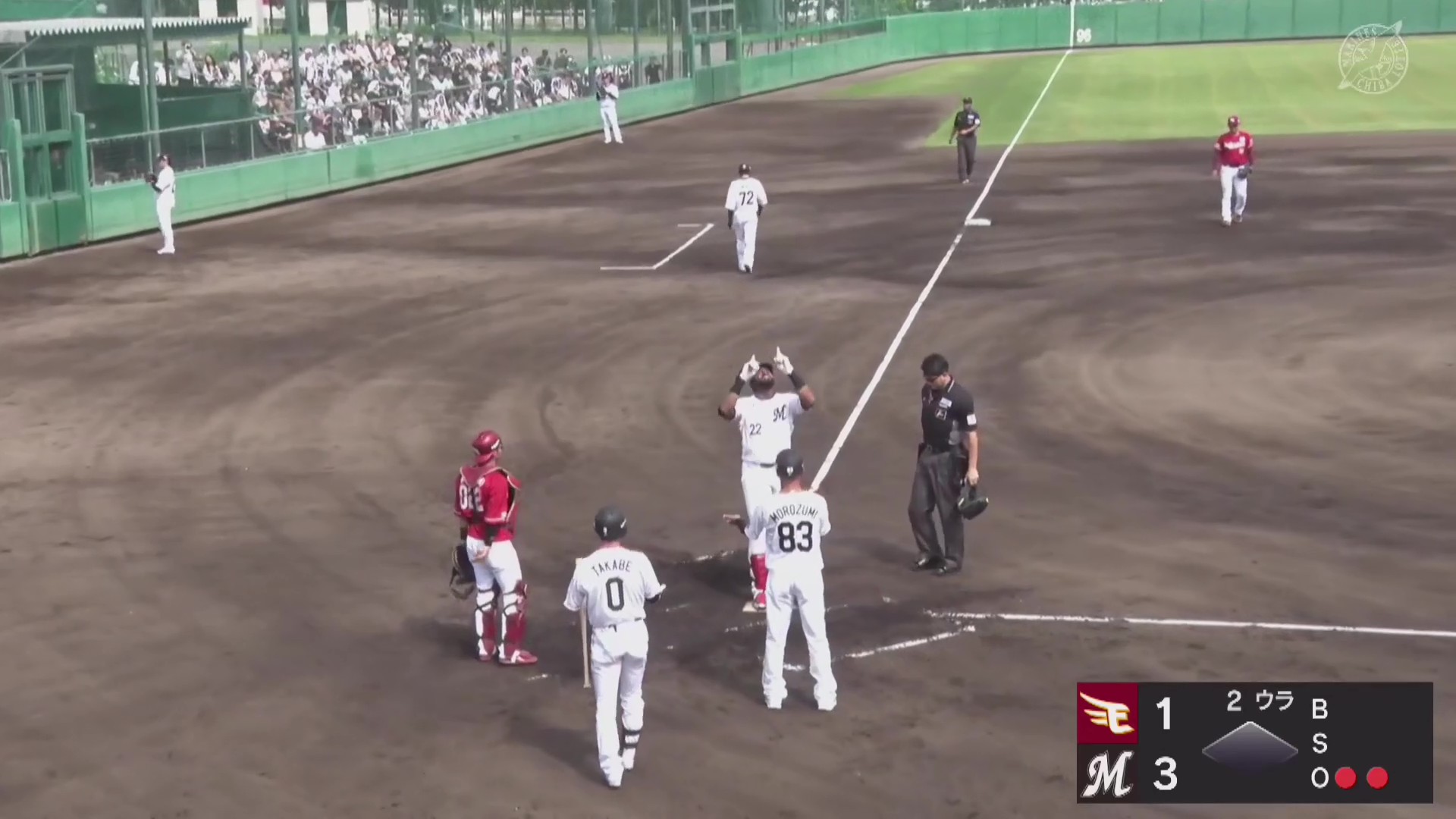 【ファーム】直球を振り抜いた!! マリーンズ・ポランコ ライトスタンドへのHRで追加点!! 2026年9月17日 千葉ロッテマリーンズ 対 東北楽天ゴールデンイーグルス