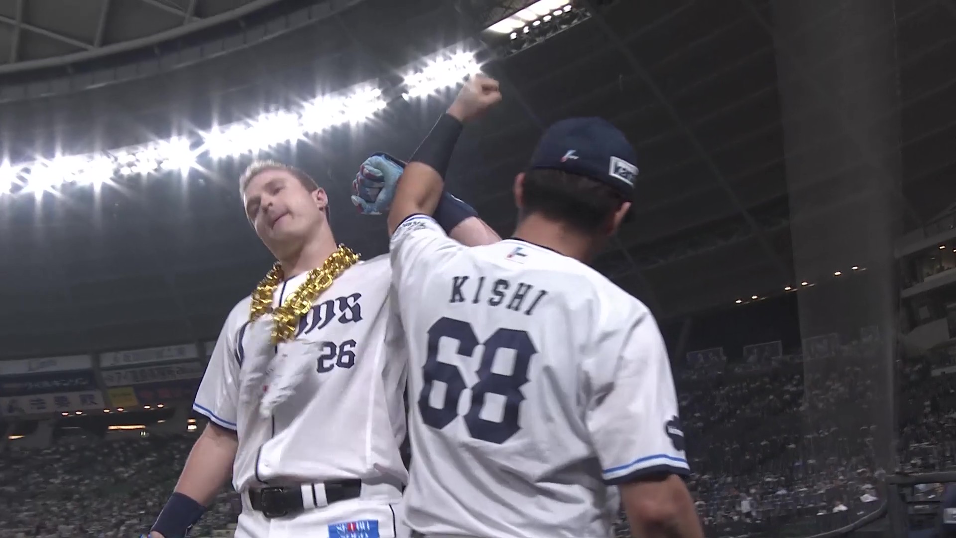 【9回裏】2試合連続!! ライオンズ・ネビン 左中間スタンドへのソロホームランで1点を返す!! 2026年7月23日 埼玉西武ライオンズ 対 北海道日本ハムファイターズ