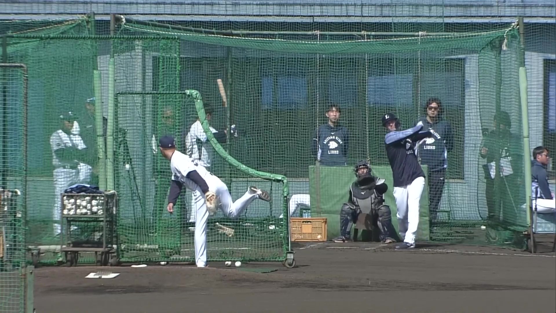 【春季キャンプ】本日から合流のライオンズ・ネビンと新加入の林安可がランチ特打!! 2026年2月14日 埼玉西武ライオンズ