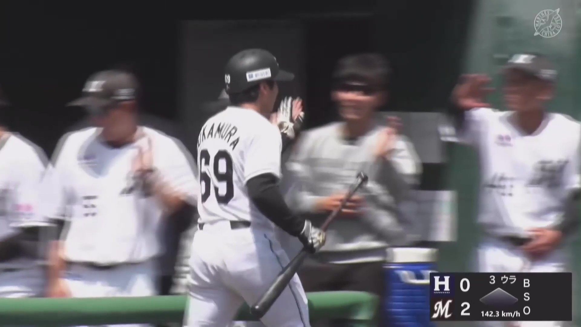 【ファーム】振り抜いた!! マリーンズ・岡村了樹 レフトスタンドへソロホームランを放ち追加点!! 2026年4月26日 千葉ロッテマリーンズ 対 ハヤテベンチャーズ静岡