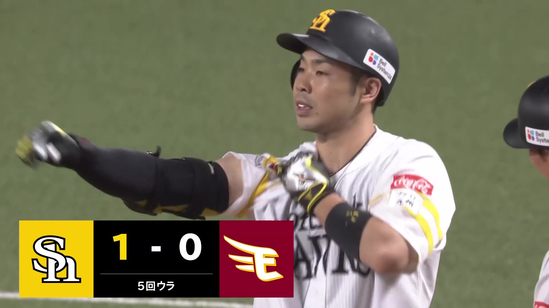 【5回裏】鋭い打球がライトへ!! ホークス・近藤健介 先制のタイムリーヒットを放つ!! 2026年8月16日 福岡ソフトバンクホークス 対 東北楽天ゴールデンイーグルス