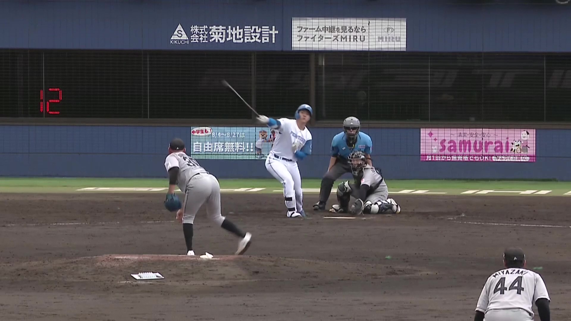 【ファーム】出場3試合連発!! ファイターズ・柴田獅子 右中間にソロホームランを放つ!! 2026年8月21日 北海道日本ハムファイターズ 対 千葉ロッテマリーンズ