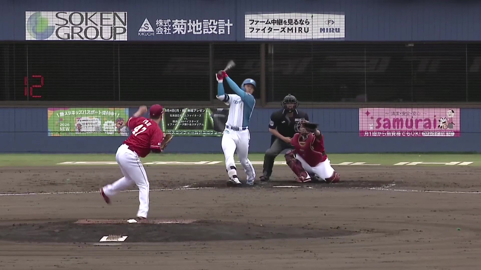 【ファーム】2者連続弾!! ファイターズ・柴田獅子 逆方向への今季初HRで2回で10得点!! 2026年4月24日 北海道日本ハムファイターズ 対 東北楽天ゴールデンイーグルス