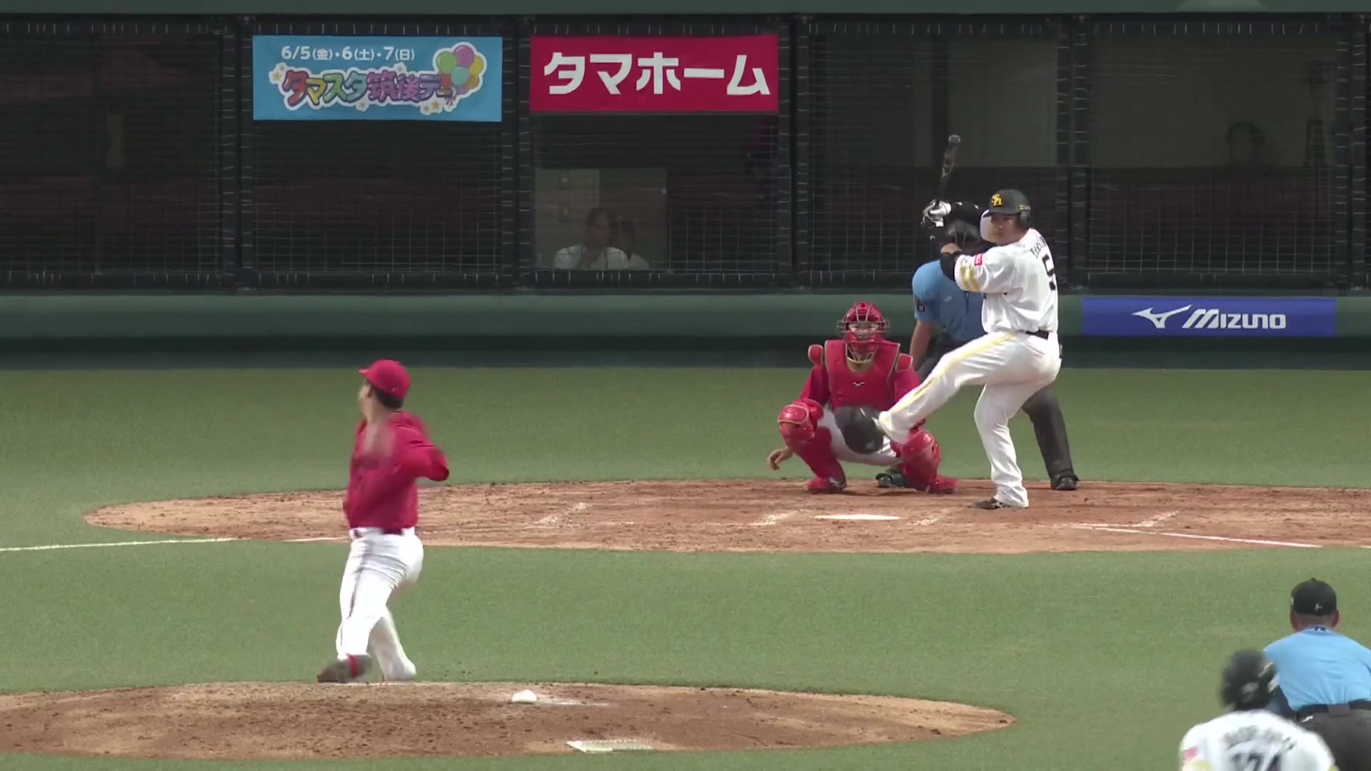【ファーム】反撃開始!! ホークス・山川穂高 レフト前へ抜けるタイムリーヒット!! 2026年6月6日 福岡ソフトバンクホークス 対 広島東洋カープ