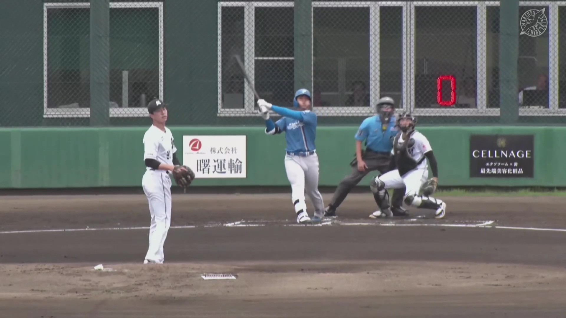 【ファーム】逆方向への一発!! ファイターズ・柴田獅子 先制の5号2ランホームラン!! 2026年8月11日 千葉ロッテマリーンズ 対 北海道日本ハムファイターズ