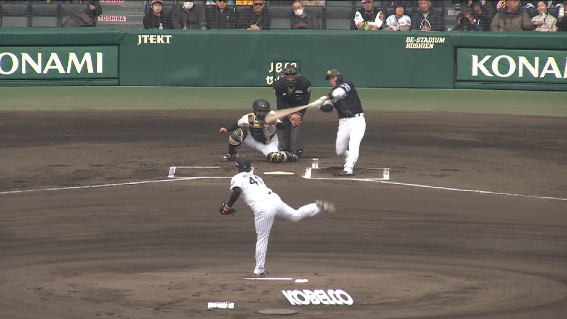 【1回表】ホークス・野村勇 昨年の日本シリーズの決勝弾に続き、村上頌樹からヒットを放つ!! 2026年3月6日 阪神タイガース 対 福岡ソフトバンクホークス