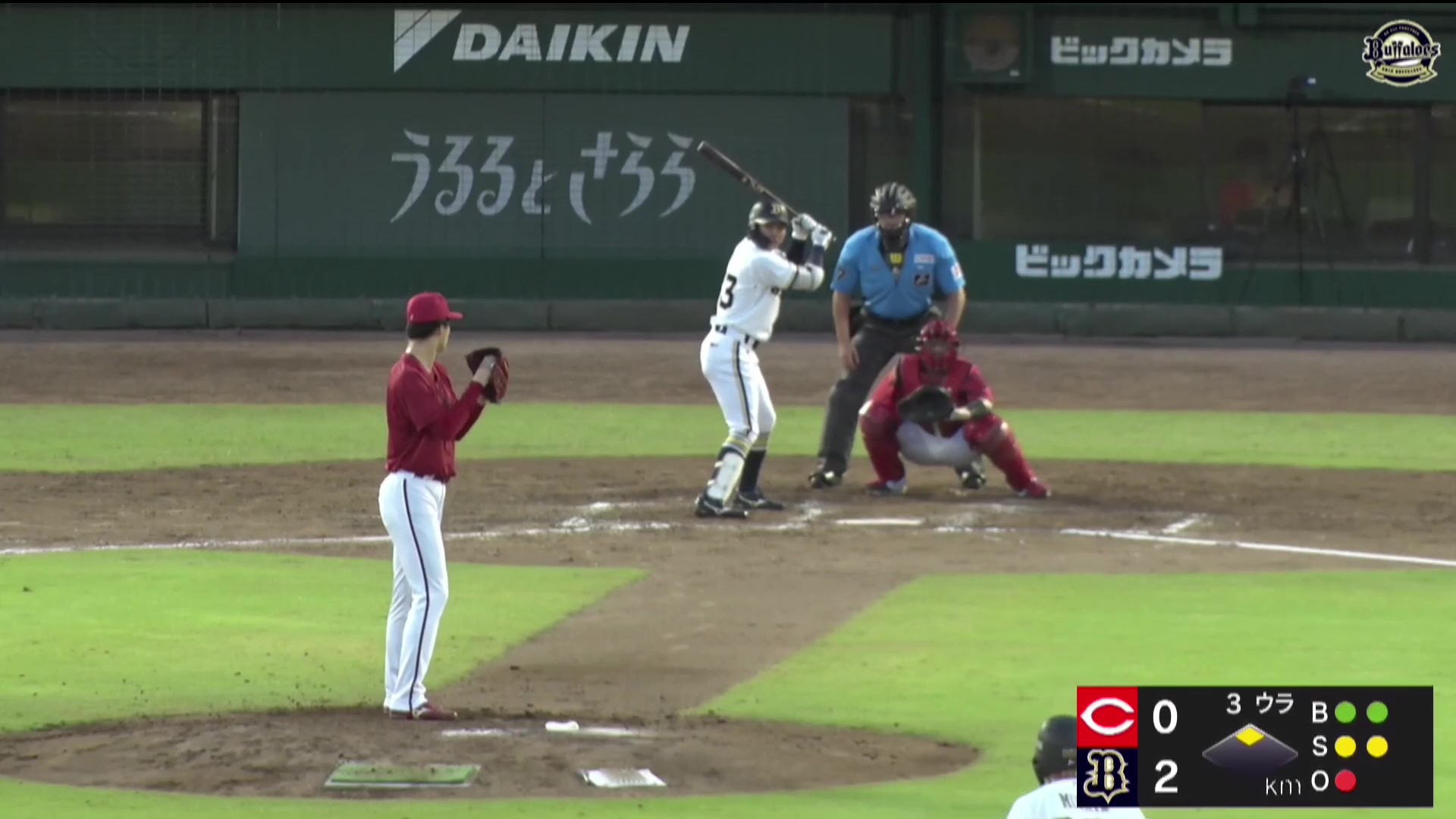 【ファーム】打撃好調!! バファローズ・宜保翔 センターへのタイムリー2ベースヒットで貴重な追加点をあげる!! 2026年8月21日 オリックス・バファローズ 対 広島東洋カープ