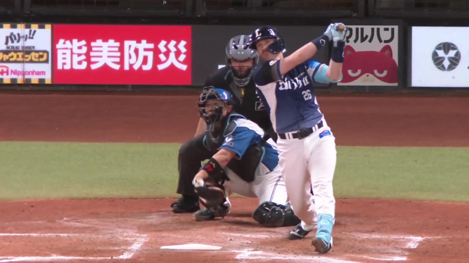 【4回表】打球は伸びてフェンスオーバー!! ライオンズ・ネビン 2ランHRですぐさま同点!! 2026年9月17日 北海道日本ハムファイターズ 対 埼玉西武ライオンズ