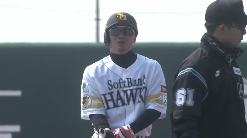 【春季教育リーグ】ホークス・緒方理貢 持ち前の俊足を活かし、盗塁を成功させる!! 2026年3月10日 福岡ソフトバンクホークス 対 広島東洋カープ