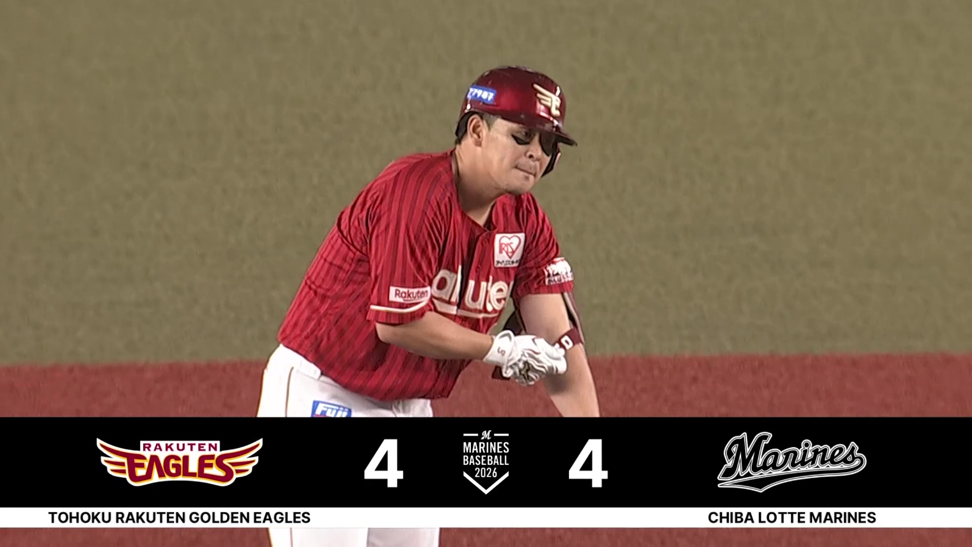 【8回表】イーグルス・浅村栄斗 チャンスでレフトへのタイムリー2ベースを放ちこの回同点に追いつく!! 2026年6月21日 千葉ロッテマリーンズ 対 東北楽天ゴールデンイーグルス
