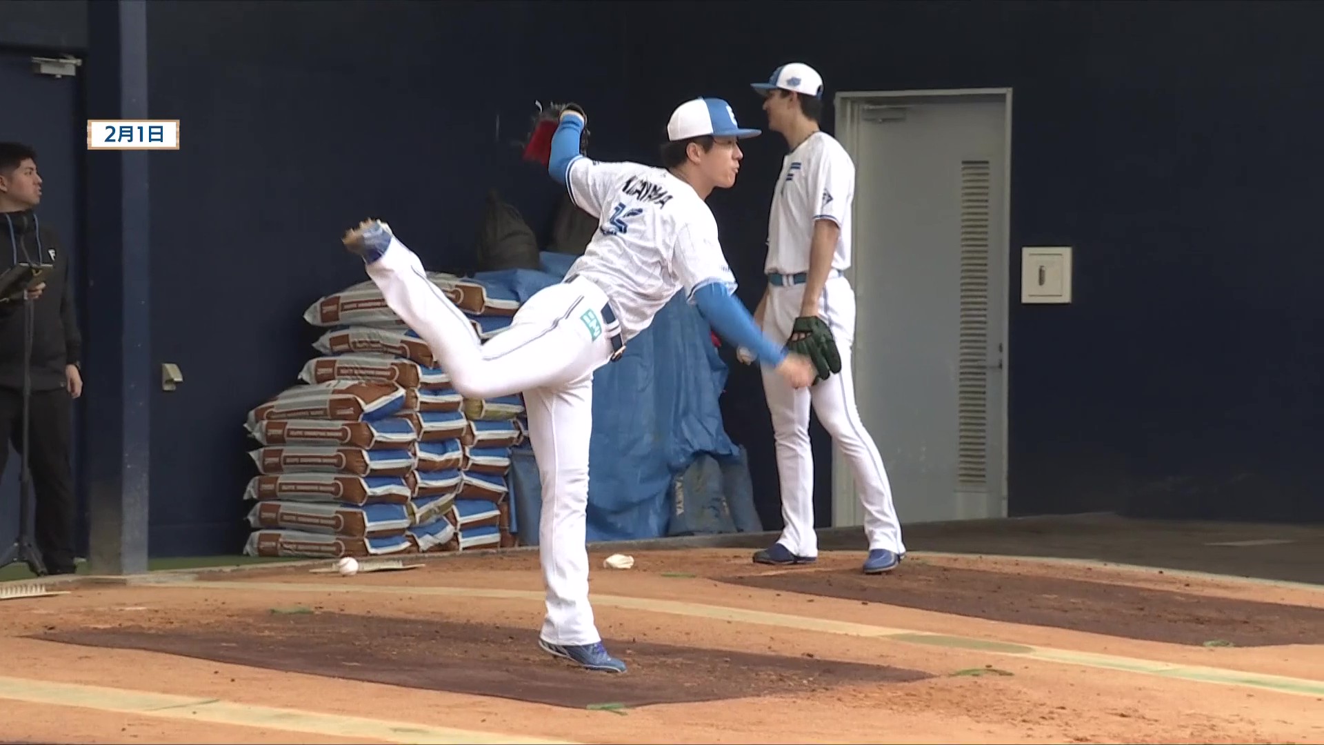 【春季キャンプ】WBC日本代表選出のファイターズ・北山亘基がキャンプ初日からブルペン入り!! 2026年2月1日 北海道日本ハムファイターズ