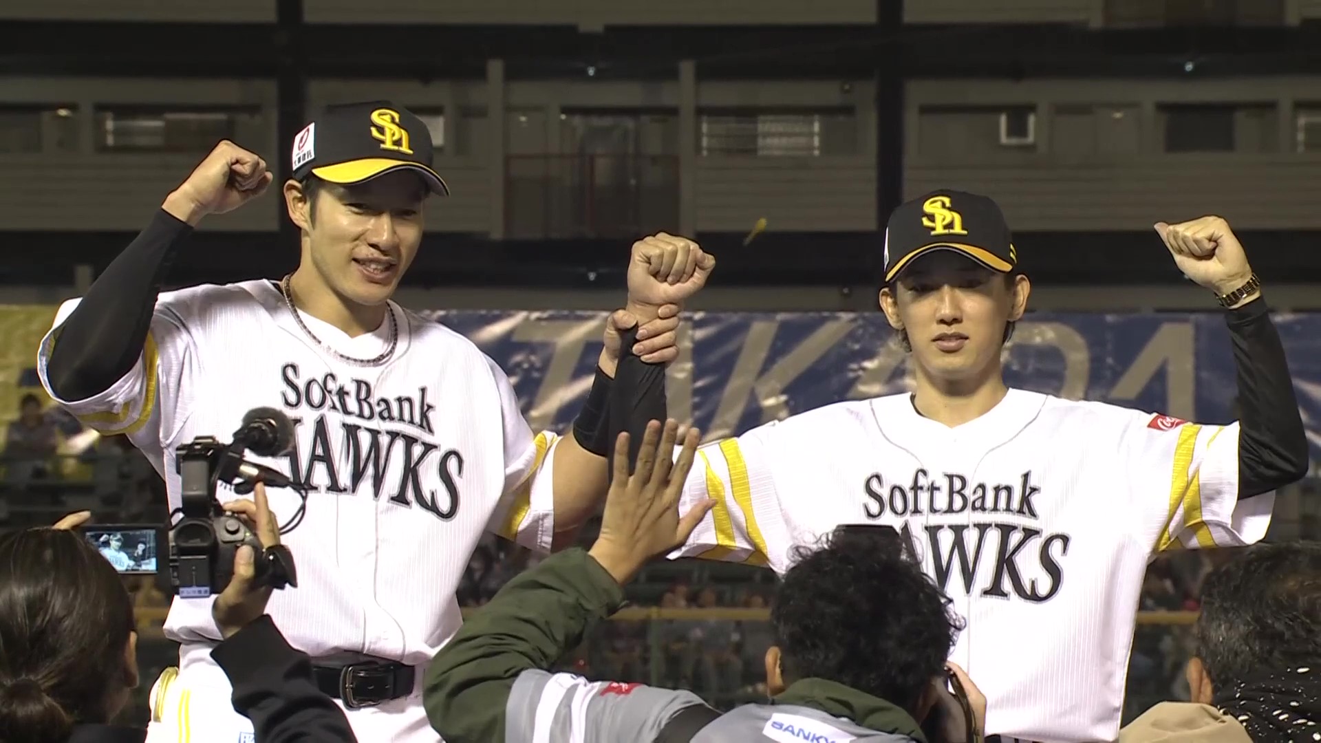 ホークス・柳田悠岐選手・大津亮介投手ヒーローインタビュー 4月16日 福岡ソフトバンクホークス 対 東北楽天ゴールデンイーグルス