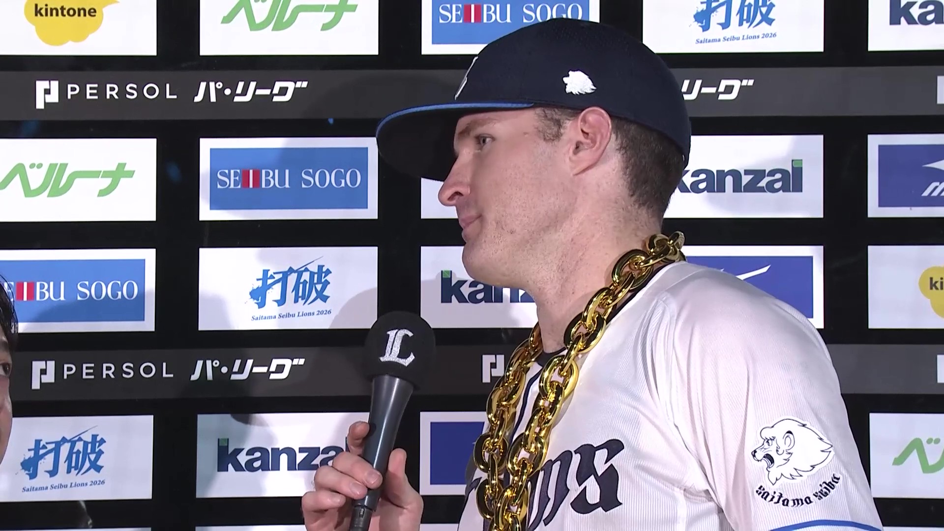 ライオンズ・ネビン選手・ウィンゲンター投手ヒーローインタビュー 7月14日 埼玉西武ライオンズ 対 千葉ロッテマリーンズ