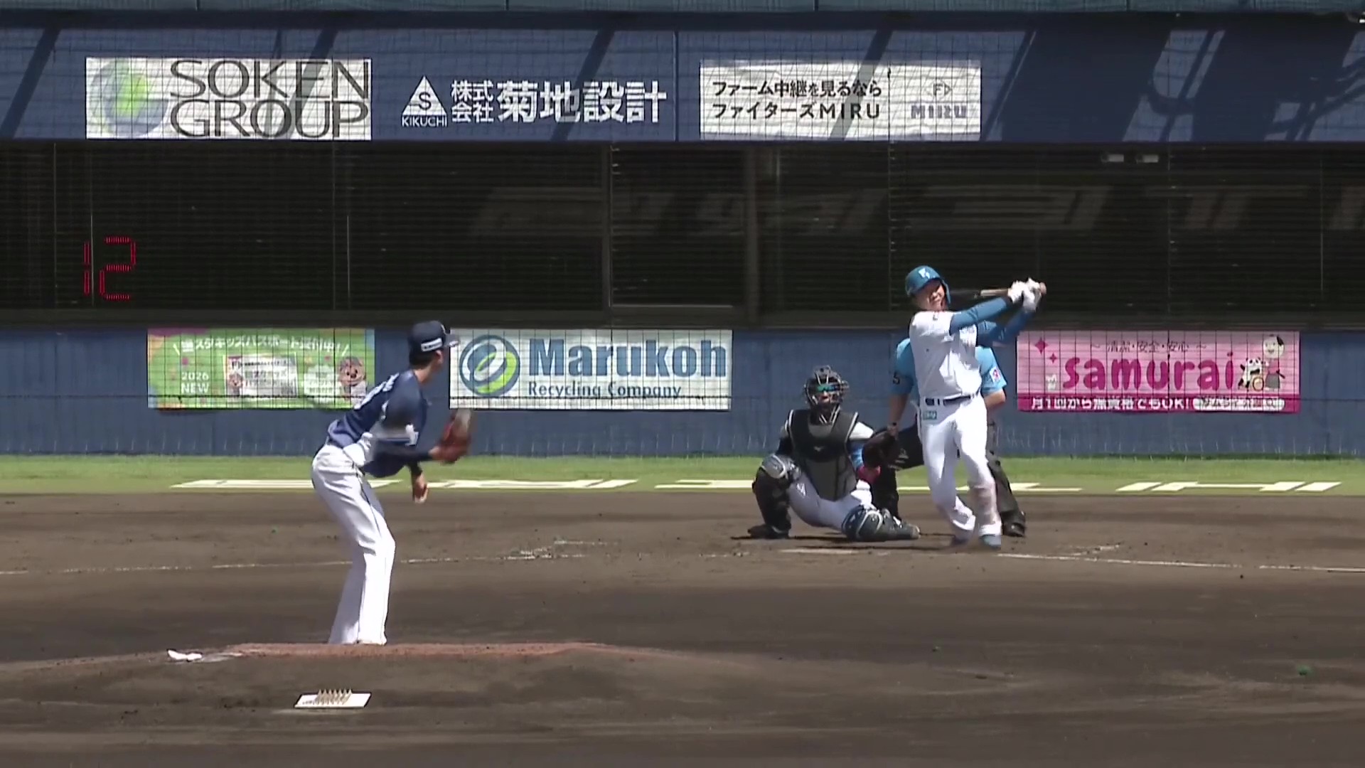 【ファーム】ファイターズ・山縣秀 痛烈に引っ張り2者連続ホームラン!! 2026年6月17日 北海道日本ハムファイターズ 対 埼玉西武ライオンズ
