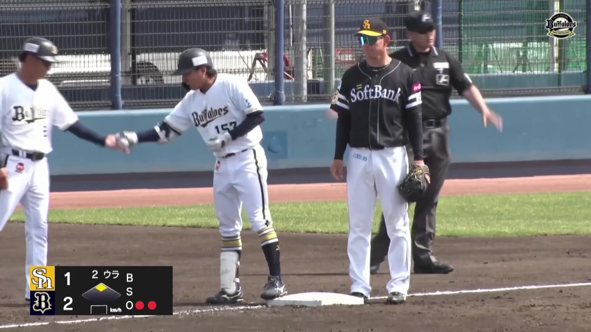 【ファーム】すぐさま追加点!! バファローズ・宜保翔 お手本のようなセンター返しでタイムリー!! 2026年4月12日 オリックス・バファローズ 対 福岡ソフトバンクホークス