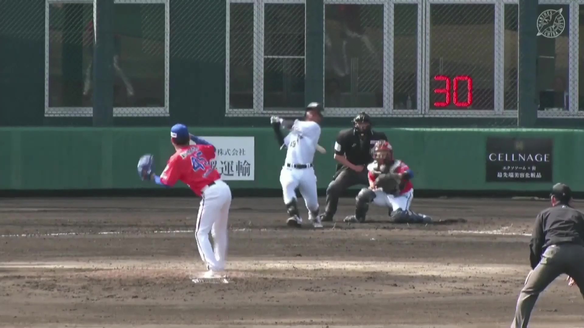 【ファーム】追加点!! マリーンズ・立松由宇 一二塁間を抜けるヒットでタイムリー!!  2026年3月28日 千葉ロッテマリーンズ 対 オイシックス新潟アルビレックスBC