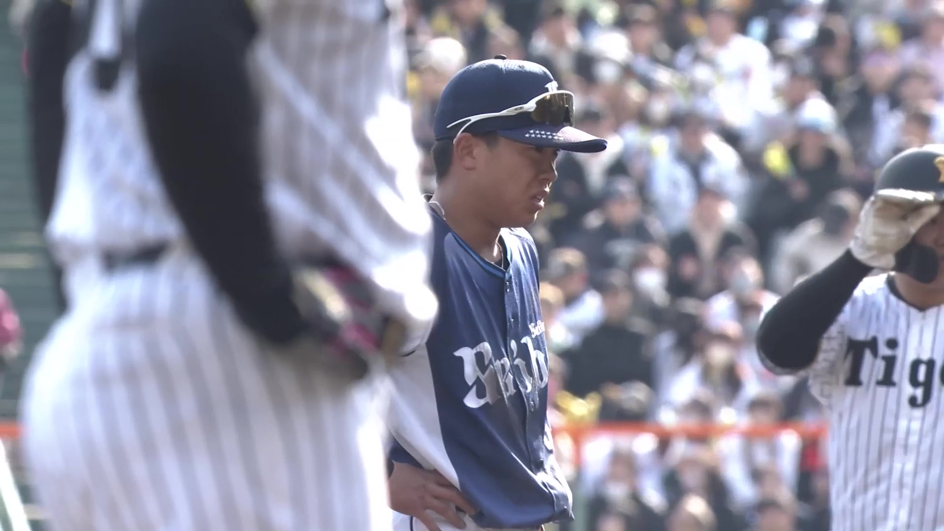 【7回裏】好プレー!! ライオンズ・滝澤夏央 横っ飛びでキャッチしホーム生還を許さない!! 2026年3月11日 阪神タイガース 対 埼玉西武ライオンズ