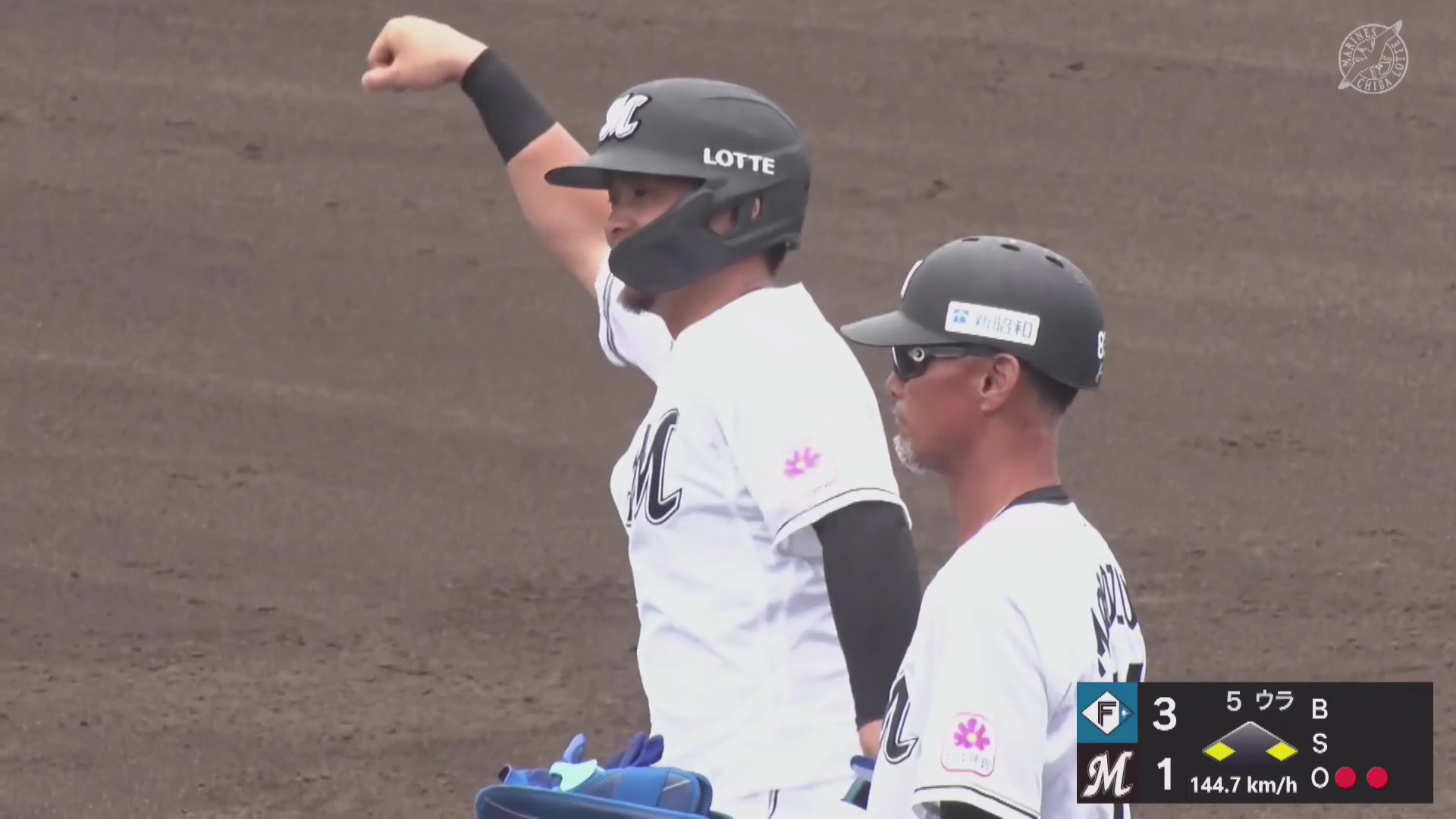 【ファーム】繋いでもぎ取った同点打!! マリーンズ・井上広大の2点タイムリーヒット!! 2026年8月11日 千葉ロッテマリーンズ 対 北海道日本ハムファイターズ
