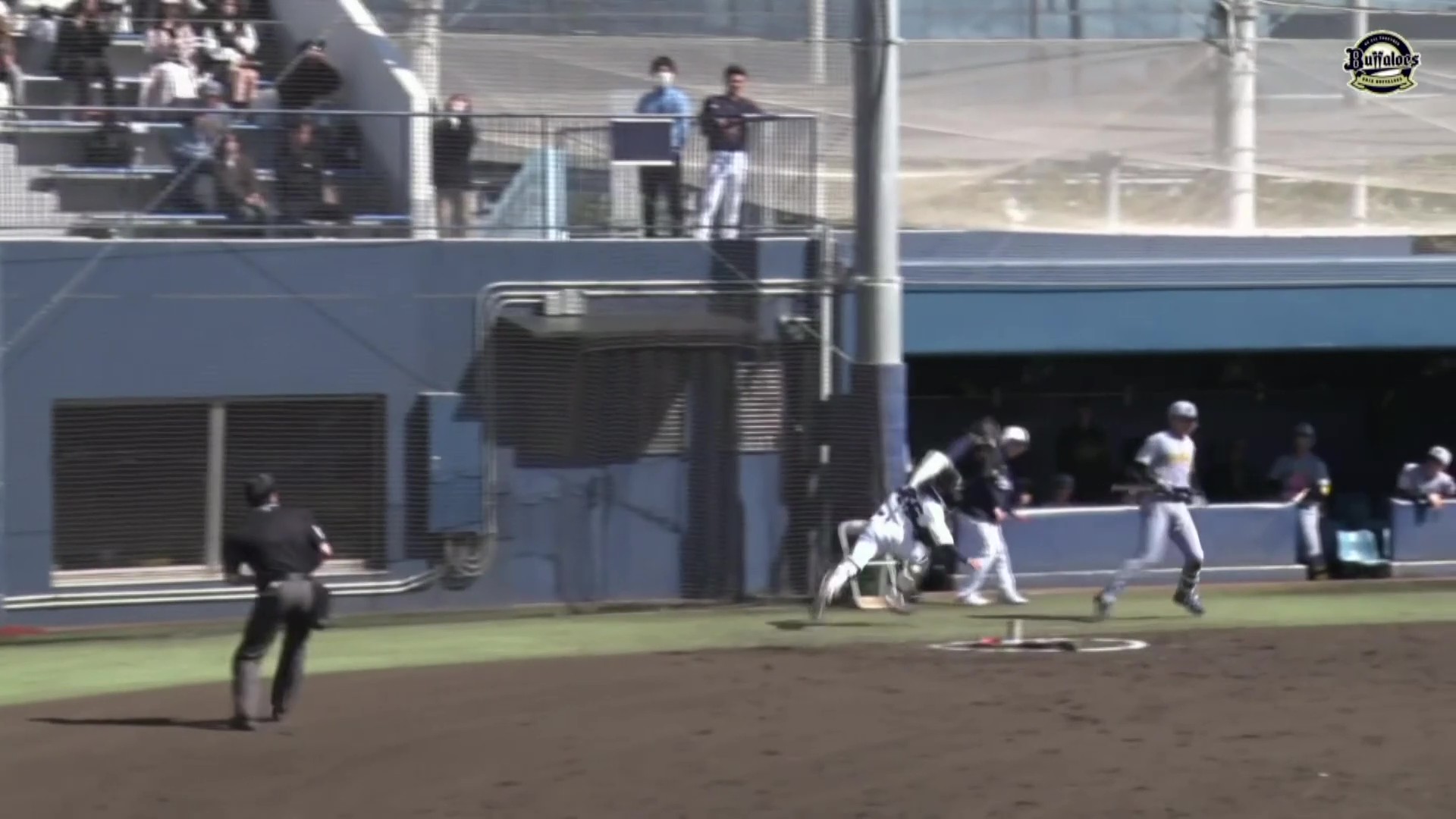 【ファーム】難しい打球を捕った!!  バファローズ・田島光祐 風で煽られた高いフライをナイスキャッチ!! 2026年3月26日 オリックス・バファローズ 対 阪神タイガース