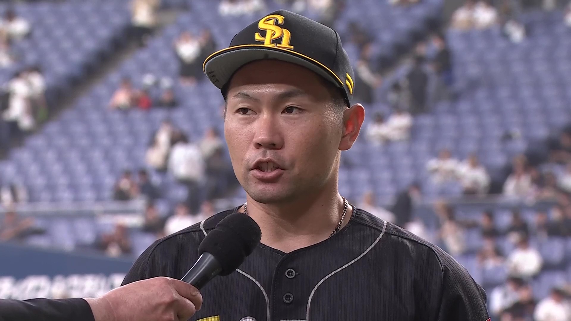 ホークス・中村晃選手ヒーローインタビュー 4月28日 オリックス・バファローズ 対 福岡ソフトバンクホークス