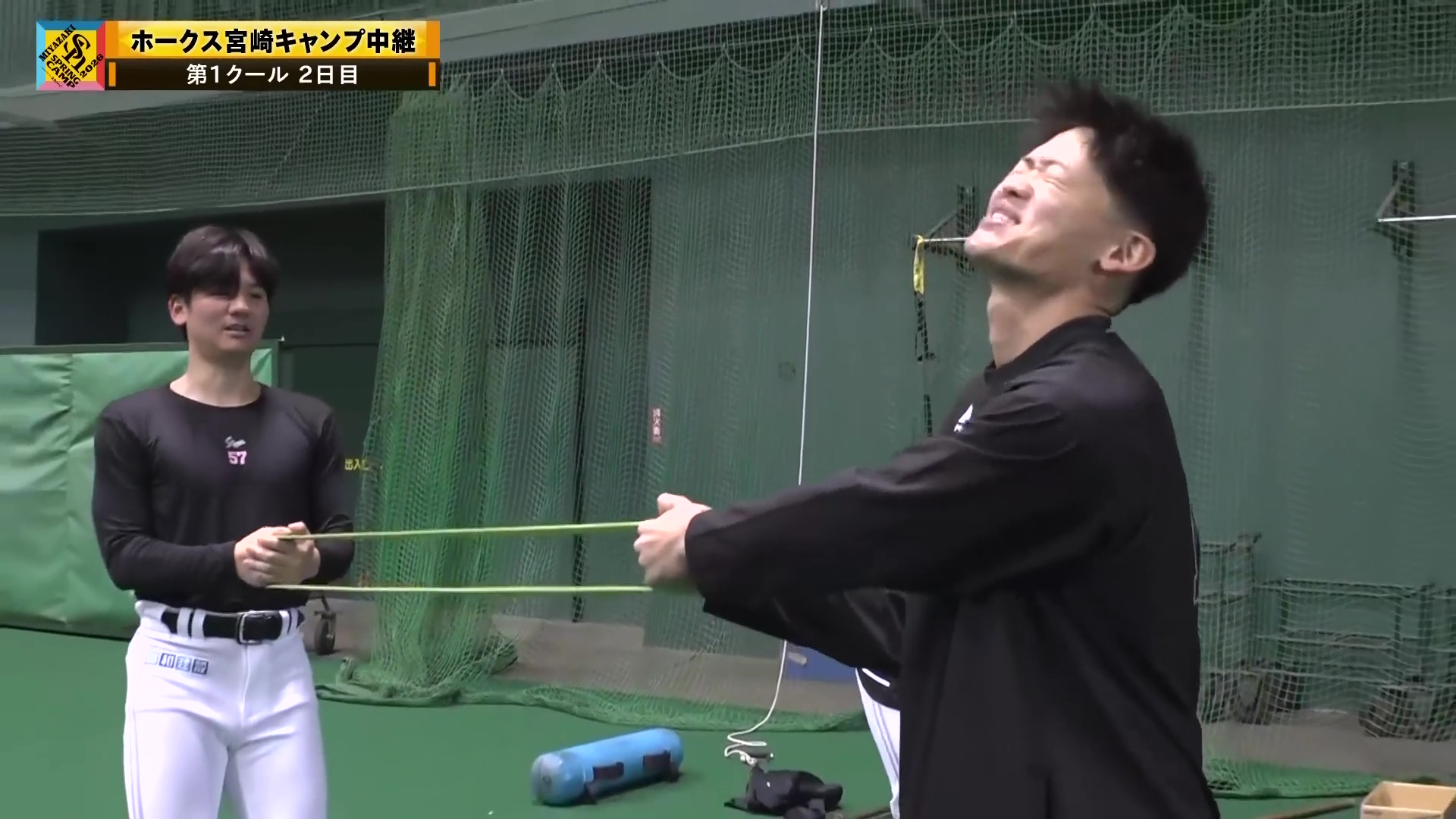 【春季キャンプ】朝からフルパワー!! ホークス野手陣が室内練習場でトレーニング!! 2026年2月2日 福岡ソフトバンクホークス